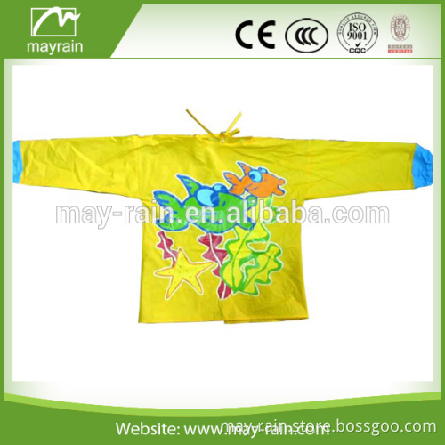 2016 yellow funny pvc cheap school apron